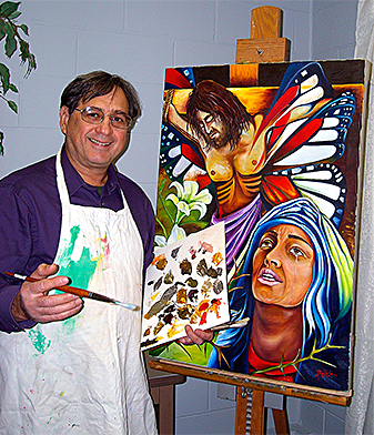 George at work.