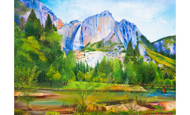 Yosemite Falls and the Merced River